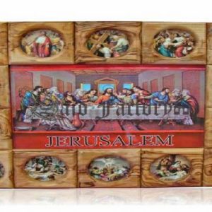 olive wood god bless our home fourteen station of the cross wall hanging plaque with last supper