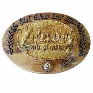 olive wood home blessing god bless our home wall plaque with last supper gypsumsize