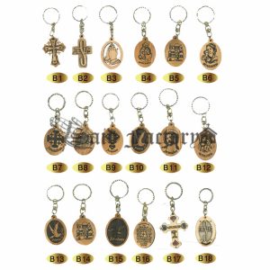 olive wood engraving keychain