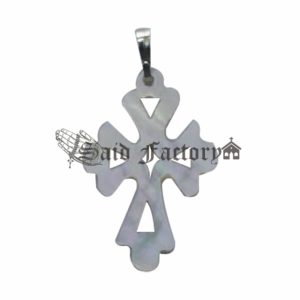 mother of pearl handicraft cross pendant