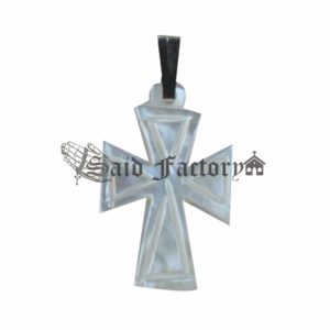 mother of pearl hand made cross pendant necklace