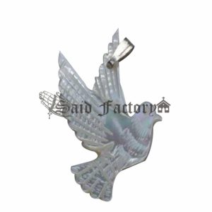 mother of pearl dove pendant necklace
