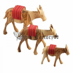 olive wood hand made donkey