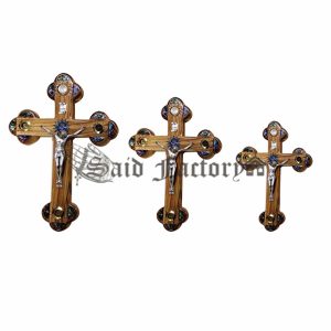 olive wood hanging orthodox cross