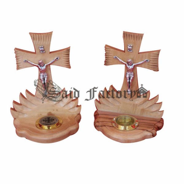 olive wood small standing cross