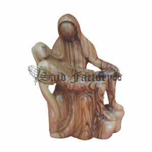 olive wood the pieta carved statue in Bethlehem