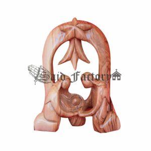olive wood blessing hand made holy family crafted in the holy land