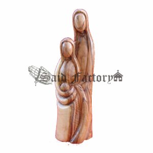 olive wood carving faceless holy family