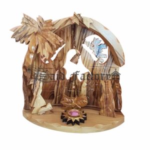 olive wood nativity scene