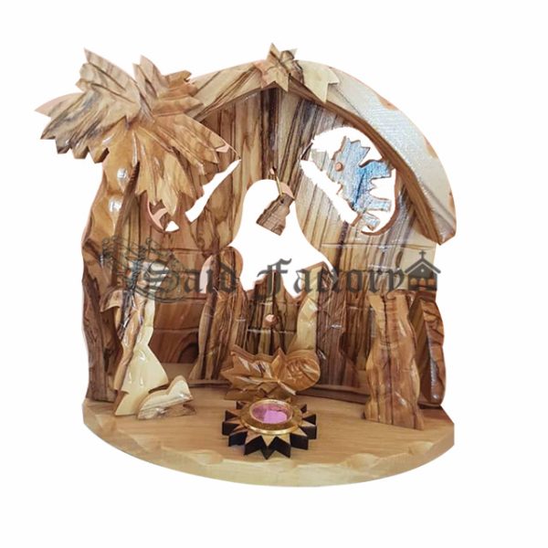 olive wood nativity scene
