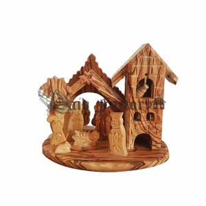 high quality hand made olive wood nativity scene