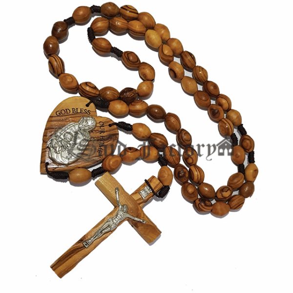 olive wood wall rosary