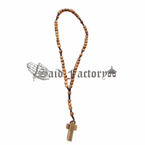 olive wood cord rosary