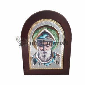 silver plated icons from the holy land/saint charbel