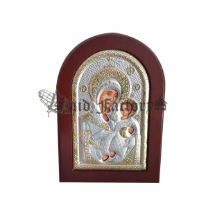 holy land silver plated icon virgin Mary of Bethlehemwith wooden frame and gift box