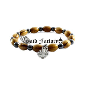 hematite onyx black stone elastic bracelet