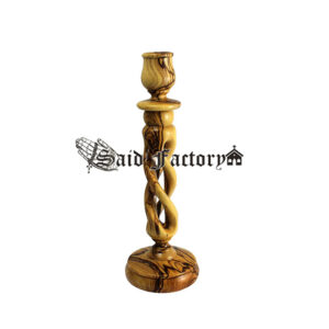 olivewood candlestick