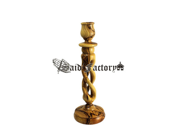 olivewood candlestick