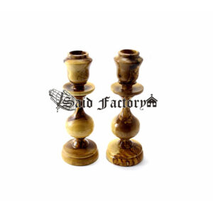 olive wood candlestick