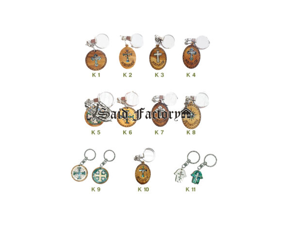 olive wood engraving keychain